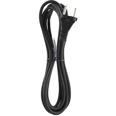 EMOS Gummi-Anschlussleitung 3 m, Zuleitungskabel, Anschlusskabel, Bügeleisenkabel, Verbindungskabel Schuko, 2 x 1.0 mm2, H07RN-F Gummi/Neopren, Schwarz EMOS Gummi-Anschlussleitung 3 m, Zuleitungskabel, Anschlusskabel, Bügeleisenkabel, Verbindungskabel Schuko, 2 x 1.0 mm2, H07RN-F Gummi/Neopren, Schwarz