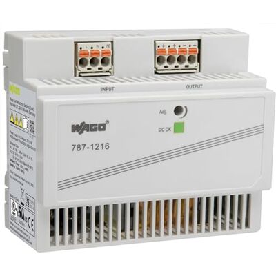 WAGO Compact Stromversorgung 787-1216 1-phasig, Power supply Primär getaktet, Hutschienen-Netzteil (DIN-Rail), DC 24 V, 4,2 A, DC-OK LED WAGO Compact Stromversorgung 787-1216 1-phasig, Power supply Primär getaktet, Hutschienen-Netzteil (DIN-Rail), DC 24 V, 4,2 A, DC-OK LED