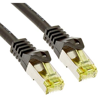 Hálózati kábel RJ45 CAT7 S/FTP 0,5m - fekete Hálózati kábel RJ45 CAT7 S/FTP 0,5m - fekete