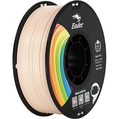 Creality Ender PLA+ Filament für 3D-Drucker, 1,75mm 3D Druck Filament, 1kg Spule, Maßgenauigkeit +/- 0,02mm, passend für die meisten FDM 3D Drucker, Beige Creality Ender PLA+ Filament für 3D-Drucker, 1,75mm 3D Druck Filament, 1kg Spule, Maßgenauigkeit +/- 0,02mm, passend für die meisten FDM 3D Drucker, Beige