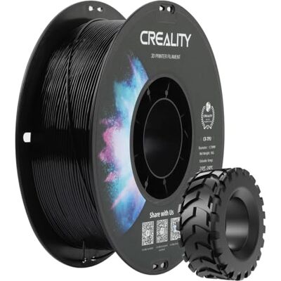 Creality TPU Filament 1.75mm, 3D-Druck Filament, hohe Elastizität, weiches Klebematerial, elastisch, 1kg Schwarz Creality TPU Filament 1.75mm, 3D-Druck Filament, hohe Elastizität, weiches Klebematerial, elastisch, 1kg Schwarz