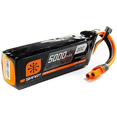 Spektrum 14,8 V 5000mAh 4S 30C Smart LiPo-Akku: IC5 Spektrum 14,8 V 5000mAh 4S 30C Smart LiPo-Akku: IC5