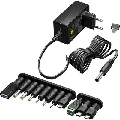 goobay Universal Netzteil 5,5 x 2,1mm DC mit 3 V 12 V, max. 3,6 W / 1,2 A und 6 weiteren Adaptern goobay Universal Netzteil 5,5 x 2,1mm DC mit 3 V 12 V, max. 3,6 W / 1,2 A und 6 weiteren Adaptern