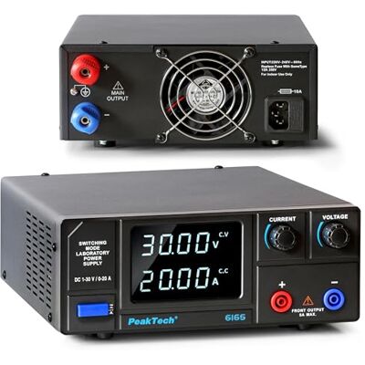 PeakTech 6165 Labornetzteil DC 1-30V 0-20A 600W Labornetzgerät PeakTech 6165 Labornetzteil DC 1-30V 0-20A 600W Labornetzgerät