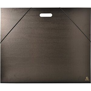 Exacompta 548900E Zeichenmappe mit Griff Kraft für DIN 59 x 72 mit 2 Verschlußbändchen aus Stoff. Aus extra starkem Karton 3cm Rückenbreite schwarz ideal zum transportieren und aufbewahren Exacompta 548900E Zeichenmappe mit Griff Kraft für DIN 59 x 72 mit 2 Verschlußbändchen aus Stoff. Aus extra starkem Karton 3cm Rückenbreite schwarz ideal zum transportieren und aufbewahren