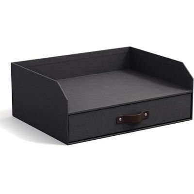 BIGSO BOX OF SWEDEN BIGSO Walter Briefablage mit integrierter Schublade – praktische Ablagefläche für Briefe, Dokumente usw. – Ordnungssystem aus Faserplatte mit Papier in Leinenoptik – schwarz BIGSO BOX OF SWEDEN BIGSO Walter Briefablage mit integrierter Schublade – praktische Ablagefläche für Briefe, Dokumente usw. – Ordnungssystem aus Faserplatte mit Papier in Leinenoptik – schwarz