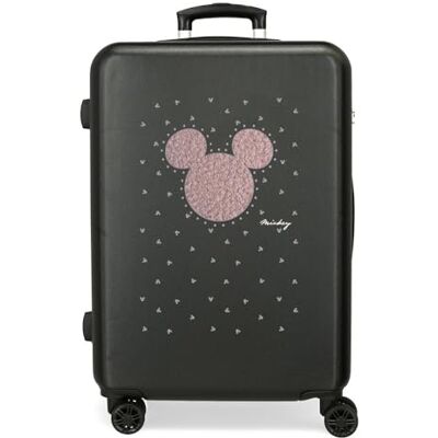 Disney Mickey-Studs Koffer, mittelgroß, Schwarz, 46 x 65 x 23 cm, starr, ABS, seitlicher Kombinationsverschluss, 56 l, 3 kg, 4 Doppelrollen, Schwarz, Mittelgroßer Koffer Disney Mickey-Studs Koffer, mittelgroß, Schwarz, 46 x 65 x 23 cm, starr, ABS, seitlicher Kombinationsverschluss, 56 l, 3 kg, 4 Doppelrollen, Schwarz, Mittelgroßer Koffer