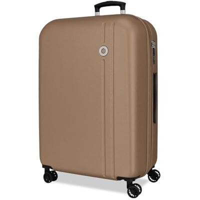 Roll Road Menorca Koffer, Größe M, Champagnerfarben, 46 x 65 x 24 cm, starres ABS-Kombinationsschloss, integriert, 56L 3.45kg, 4 Doppelrollen, ausziehbar Roll Road Menorca Koffer, Größe M, Champagnerfarben, 46 x 65 x 24 cm, starres ABS-Kombinationsschloss, integriert, 56L 3.45kg, 4 Doppelrollen, ausziehbar