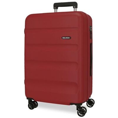 Roll Road Joumma Flex Mittelgroßer Koffer, rot, 46 x 65 x 25 cm, starres ABS-Seitenkombinationsschloss 56L 3.2 kg, 4 Doppelrollen Roll Road Joumma Flex Mittelgroßer Koffer, rot, 46 x 65 x 25 cm, starres ABS-Seitenkombinationsschloss 56L 3.2 kg, 4 Doppelrollen