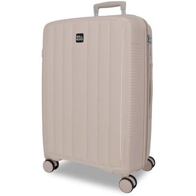 Roll Road Joumma Acadia Koffer, Größe M, Champagnerfarben, 45 x 65 x 25 cm, starres Polypropylen, integriertes Kombinationsschloss 67L 3.4kg, 4 Doppelrollen Roll Road Joumma Acadia Koffer, Größe M, Champagnerfarben, 45 x 65 x 25 cm, starres Polypropylen, integriertes Kombinationsschloss 67L 3.4kg, 4 Doppelrollen