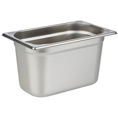 APS 81406 GN 1/4 Behälter, rostfreier Gastronormbehälter Edelstahl, Abmessungen 265 x 160 mm/Höhe 150 mm/Volumen 4,0 Liter APS 81406 GN 1/4 Behälter, rostfreier Gastronormbehälter Edelstahl, Abmessungen 265 x 160 mm/Höhe 150 mm/Volumen 4,0 Liter