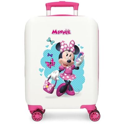 Disney Joumma Good Mood Kabinenkoffer, weiß, 33 x 50 x 20 cm, 34 x 55 x 20 cm, Fester ABS-Kunststoff, seitlicher Zahlenschloss, 28,4 l, 2 kg, 4 Doppelrollen, Handgepäck, weiß, Koffer 50 Disney Joumma Good Mood Kabinenkoffer, weiß, 33 x 50 x 20 cm, 34 x 55 x 20 cm, Fester ABS-Kunststoff, seitlicher Zahlenschloss, 28,4 l, 2 kg, 4 Doppelrollen, Handgepäck, weiß, Koffer 50