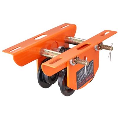 VEVOR Laufkatze 0,5Tonnen Tragfähigkeit Hallenkran 60-120mm Einstellbare Breite Kran 268x227x108mm Rollfahrwerk Doppelrad-Design Handfahrwerk für I- und H-Trägern Hallenkran Ladekran VEVOR Laufkatze 0,5Tonnen Tragfähigkeit Hallenkran 60-120mm Einstellbare Breite Kran 268x227x108mm Rollfahrwerk Doppelrad-Design Handfahrwerk für I- und H-Trägern Hallenkran Ladekran