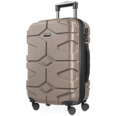 Hauptstadtkoffer X-Kölln Handgepäck Koffer Kabinen Hartschalen-Koffer Trolley Rollkoffer Reisekoffer, TSA, 4 Doppelrollen, 55 cm, 43-50 Liter, Gold Hauptstadtkoffer X-Kölln Handgepäck Koffer Kabinen Hartschalen-Koffer Trolley Rollkoffer Reisekoffer, TSA, 4 Doppelrollen, 55 cm, 43-50 Liter, Gold