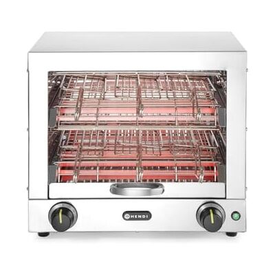 HENDI Multi-Toaster, Bräunungsstufen, Brötchenaufsatz, 2 Schichten mit 6 Toeasterzangen, 15 Minuten mechanische Zeitschaltu mit Glocke, 230V, 3000W, 438x290x(H)402mm, Edelstahl HENDI Multi-Toaster, Bräunungsstufen, Brötchenaufsatz, 2 Schichten mit 6 Toeasterzangen, 15 Minuten mechanische Zeitschaltu mit Glocke, 230V, 3000W, 438x290x(H)402mm, Edelstahl