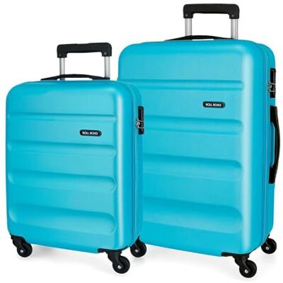 Roll Road Flex Koffer-Set, blau, 55/65 cm, Hartschale, ABS-Kunststoff, seitliche Kombination, 91 l, 5,58 kg, 4 Räder, Gepäck, Hände, blau, Einheitsgröße, Kofferset, blau, Taglia Unica, Kofferset, Roll Road Flex Koffer-Set, blau, 55/65 cm, Hartschale, ABS-Kunststoff, seitliche Kombination, 91 l, 5,58 kg, 4 Räder, Gepäck, Hände, blau, Einheitsgröße, Kofferset, blau, Taglia Unica, Kofferset,