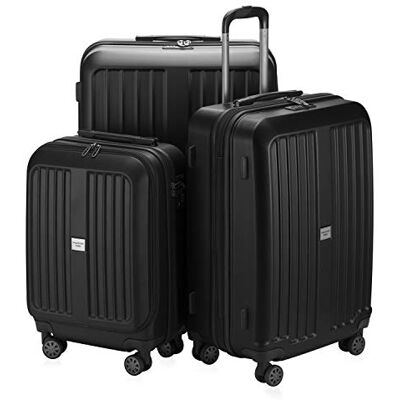 Hauptstadtkoffer X-Berg Koffer-Set Trolley Hartschale, TSA, 55 x 65 x 75 cm, 257 Liter, Schwarz matt Hauptstadtkoffer X-Berg Koffer-Set Trolley Hartschale, TSA, 55 x 65 x 75 cm, 257 Liter, Schwarz matt