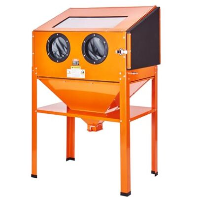 VEVOR 60-Gallonen-Sandstrahlkabine, 40–120 PSI Sandstrahlkabine mit Ständer, robuster Stahl-Sandstrahler mit Strahlpistole und 4 Keramikdüsen für die Entfernung von Farbe, Flecken und Rost VEVOR 60-Gallonen-Sandstrahlkabine, 40–120 PSI Sandstrahlkabine mit Ständer, robuster Stahl-Sandstrahler mit Strahlpistole und 4 Keramikdüsen für die Entfernung von Farbe, Flecken und Rost