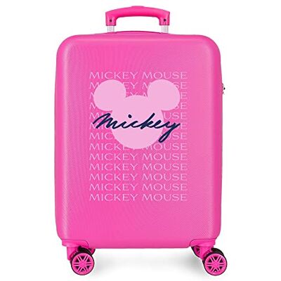 Disney Have A Good Time Mickey Signature Pinker Kabinenkoffer 38 x 55 x 20 cm, starres ABS, seitlicher Kombinationsverschluss, 35 l, 2 kg, 4 Doppelrollen, Handgepäck Disney Have A Good Time Mickey Signature Pinker Kabinenkoffer 38 x 55 x 20 cm, starres ABS, seitlicher Kombinationsverschluss, 35 l, 2 kg, 4 Doppelrollen, Handgepäck