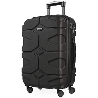 Hauptstadtkoffer X-Kölln Handgepäck Koffer Kabinen Hartschalen-Koffer Trolley Rollkoffer Reisekoffer, TSA, 4 Doppelrollen, 55 cm, 43-50 Liter, Schwarz Hauptstadtkoffer X-Kölln Handgepäck Koffer Kabinen Hartschalen-Koffer Trolley Rollkoffer Reisekoffer, TSA, 4 Doppelrollen, 55 cm, 43-50 Liter, Schwarz