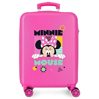 Disney Minnie Geometrischer rosa Kabinenkoffer, 38 x 55 x 20 cm, starres ABS, seitliches Zahlenschloss, 35 l, 2 kg, 4 Doppelrollen, Handgepäck Disney Minnie Geometrischer rosa Kabinenkoffer, 38 x 55 x 20 cm, starres ABS, seitliches Zahlenschloss, 35 l, 2 kg, 4 Doppelrollen, Handgepäck