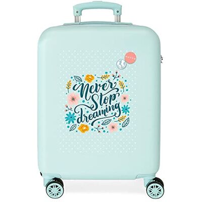 MOVOM Never Stop Dreaming Kabinentrolley, blau, 38 x 55 x 20 cm, Hartplastik, seitlicher Kombinationsverschluss, 35 l, 2 kg, 4 Räder, Handgepäck MOVOM Never Stop Dreaming Kabinentrolley, blau, 38 x 55 x 20 cm, Hartplastik, seitlicher Kombinationsverschluss, 35 l, 2 kg, 4 Räder, Handgepäck