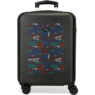 Roll Road Next Level Kabinenkoffer Schwarz 38 x 55 x 20 cm Starres ABS Seitliches Zahlenschloss 35 L 2 kg 4 Doppelräder Handgepäck Roll Road Next Level Kabinenkoffer Schwarz 38 x 55 x 20 cm Starres ABS Seitliches Zahlenschloss 35 L 2 kg 4 Doppelräder Handgepäck