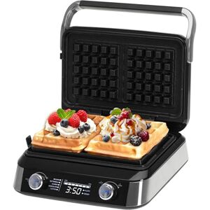 ADLER EUROPE Waffeleisen Belgische Waffel – Doppelwaffeleisen mit LCD Display – 2400W Waffelautomat für Butterwaffeln & Schokoladenwaffeln – 5 Programme, 7 Bräunungsstufen – Tief-Heizplatten 12x13x2cm ADLER EUROPE Waffeleisen Belgische Waffel – Doppelwaffeleisen mit LCD Display – 2400W Waffelautomat für Butterwaffeln & Schokoladenwaffeln – 5 Programme, 7 Bräunungsstufen – Tief-Heizplatten 12x13x2cm