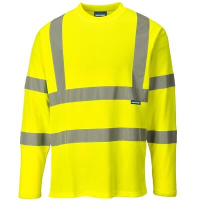 Portwest S278 Warnschutz Langarm T-Shirt Verschweißte Kragennaht Baumwolle Gelb, XL, EN ISO 20471 Klasse 3, Baumwollkomfort Polyester Bahn, Grosszügige Passform Portwest S278 Warnschutz Langarm T-Shirt Verschweißte Kragennaht Baumwolle Gelb, XL, EN ISO 20471 Klasse 3, Baumwollkomfort Polyester Bahn, Grosszügige Passform