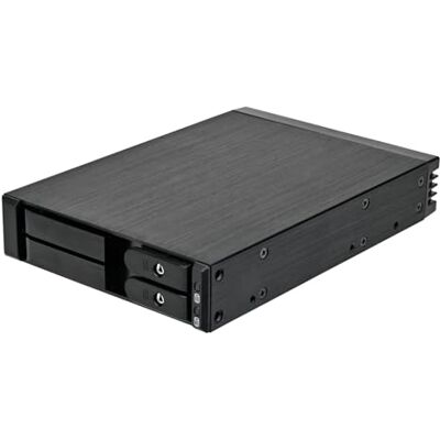 Silverstone FS202-3,5’’-Geräteschacht zu Zwei 2,5’’ SAS/SATA Tray-Less Hot-Swap-Einschüben, SST-FS202B-V2 Silverstone FS202-3,5’’-Geräteschacht zu Zwei 2,5’’ SAS/SATA Tray-Less Hot-Swap-Einschüben, SST-FS202B-V2