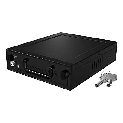 ICY BOX IB-148SSK-B Wechselrahmen für 2,5" (6,35 cm) und 3,5" (8,9 cm) SATA/SAS HDD/SSD passend für 5,25" Schacht mit Lüfter, abschließbar schwarz ICY BOX IB-148SSK-B Wechselrahmen für 2,5" (6,35 cm) und 3,5" (8,9 cm) SATA/SAS HDD/SSD passend für 5,25" Schacht mit Lüfter, abschließbar schwarz