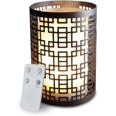 ZEN ARÔME Zen'Arôme Diffuser für Ätherische Öle Vela Kaltluft Ultraschall-Diffuser Aromatherapie Elektrischer Raumduft Diffuser mit Fernbedienung LED-Beleuchtung mit Kerzeneffekt Metall, Glas ZEN ARÔME Zen'Arôme Diffuser für Ätherische Öle Vela Kaltluft Ultraschall-Diffuser Aromatherapie Elektrischer Raumduft Diffuser mit Fernbedienung LED-Beleuchtung mit Kerzeneffekt Metall, Glas