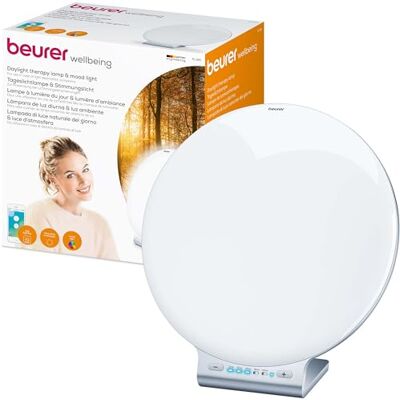Beurer TL 100 2-in-1 LED Tageslichtlampe und Stimmungslicht, mit Farbwechselfunktion, bequeme App Steuerung, 1 Stück (1er Pack), Weiß Beurer TL 100 2-in-1 LED Tageslichtlampe und Stimmungslicht, mit Farbwechselfunktion, bequeme App Steuerung, 1 Stück (1er Pack), Weiß