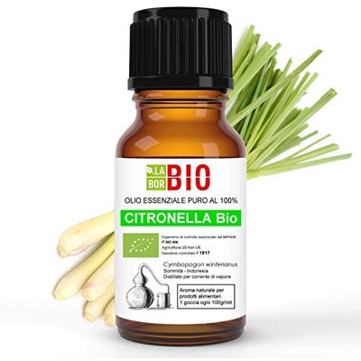 Laborbio Citronella Öl Bio Ätherisches Öl 100% Reines 10 ml Aromatherapie Kosmetik Therapeutische Laborbio Citronella Öl Bio Ätherisches Öl 100% Reines 10 ml Aromatherapie Kosmetik Therapeutische