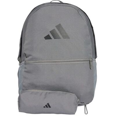 adidas Unisex Pencil Case Backpack, grey three/black, One Size adidas Unisex Pencil Case Backpack, grey three/black, One Size