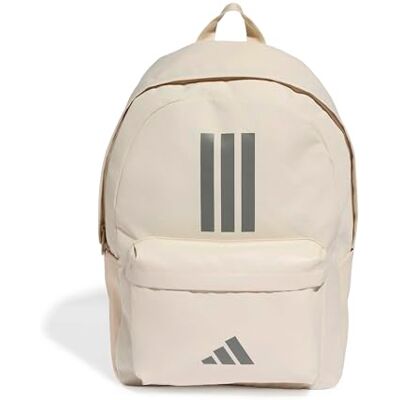 adidas Unisex Classic Three Stripes Back To School Backpack, Crystal Linen/grey four, One Size adidas Unisex Classic Three Stripes Back To School Backpack, Crystal Linen/grey four, One Size
