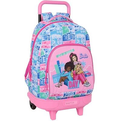safta Barbie Großer Rucksack mit Rädern, kompakt, abnehmbar, ideal für Kinder verschiedener Altersgruppen, bequem und vielseitig, Qualität und Widerstandsfähigkeit, 33 x 22 x 45 cm safta Barbie Großer Rucksack mit Rädern, kompakt, abnehmbar, ideal für Kinder verschiedener Altersgruppen, bequem und vielseitig, Qualität und Widerstandsfähigkeit, 33 x 22 x 45 cm