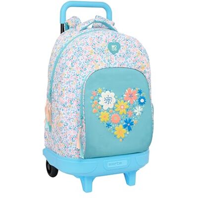 safta Moos Fiori Großer Rucksack mit Rädern, kompakt, abnehmbar, ideal für Kinder verschiedener Altersgruppen, bequem und vielseitig, Qualität und Widerstandsfähigkeit, 33 x 22 x 45 cm safta Moos Fiori Großer Rucksack mit Rädern, kompakt, abnehmbar, ideal für Kinder verschiedener Altersgruppen, bequem und vielseitig, Qualität und Widerstandsfähigkeit, 33 x 22 x 45 cm