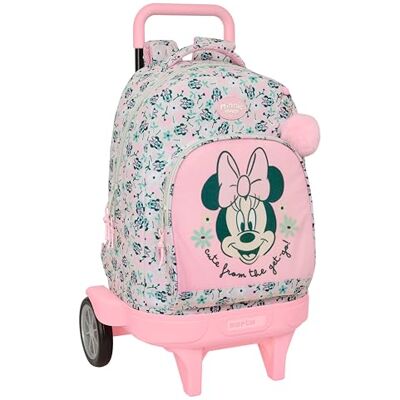 safta Minnie Mouse Minty, großer Rucksack mit Rädern, kompakt, abnehmbar, ideal für Kinder verschiedener Altersgruppen, bequem und vielseitig, Qualität und Widerstandsfähigkeit, 33 x 22 x 45 cm safta Minnie Mouse Minty, großer Rucksack mit Rädern, kompakt, abnehmbar, ideal für Kinder verschiedener Altersgruppen, bequem und vielseitig, Qualität und Widerstandsfähigkeit, 33 x 22 x 45 cm