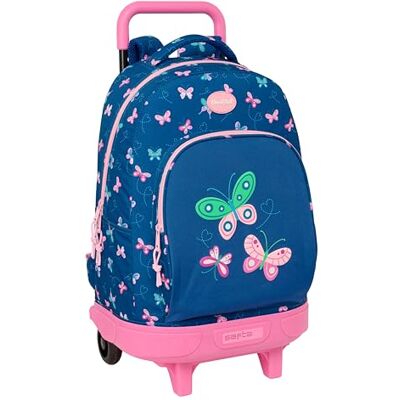 safta BLACKFIT8 Schmetterlinge Großer Rucksack mit Rädern, kompakt, abnehmbar, ideal für Kinder verschiedener Altersgruppen, bequem und vielseitig, Qualität und Widerstandsfähigkeit, 33 x 22 x 45 cm safta BLACKFIT8 Schmetterlinge Großer Rucksack mit Rädern, kompakt, abnehmbar, ideal für Kinder verschiedener Altersgruppen, bequem und vielseitig, Qualität und Widerstandsfähigkeit, 33 x 22 x 45 cm