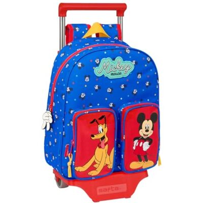 safta Mickey Mouse Good Day Wheeled Backpack One Size safta Mickey Mouse Good Day Wheeled Backpack One Size