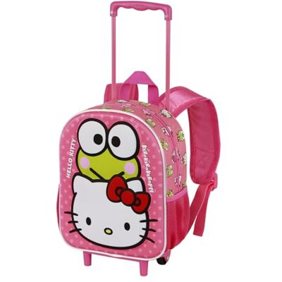 KARACTERMANIA Sanrio Hello Kitty Funny-Kleiner 3D Rucksack mit Rädern, Rosa, 26 x 34 cm, Kapazität 7 L KARACTERMANIA Sanrio Hello Kitty Funny-Kleiner 3D Rucksack mit Rädern, Rosa, 26 x 34 cm, Kapazität 7 L