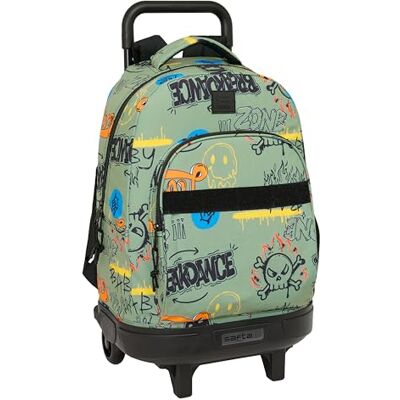 safta Graffiti Zone Großer Rucksack mit Rädern, kompakt, abnehmbar, ideal für Kinder verschiedener Altersgruppen, bequem und vielseitig, Qualität und Widerstandsfähigkeit, 33 x 22 x 45 cm safta Graffiti Zone Großer Rucksack mit Rädern, kompakt, abnehmbar, ideal für Kinder verschiedener Altersgruppen, bequem und vielseitig, Qualität und Widerstandsfähigkeit, 33 x 22 x 45 cm