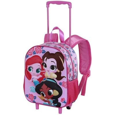 Disney Prinzessinnen Flowers-Kleiner 3D Rucksack mit Rädern, Rosa, 26 x 34 cm, Kapazität 7 L Disney Prinzessinnen Flowers-Kleiner 3D Rucksack mit Rädern, Rosa, 26 x 34 cm, Kapazität 7 L