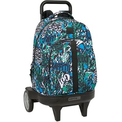 safta Grafti Go Großer Rucksack mit Rädern, kompakt, abnehmbar, ideal für Kinder verschiedener Altersgruppen, bequem und vielseitig, Qualität und Widerstandsfähigkeit, 33 x 22 x 45 cm safta Grafti Go Großer Rucksack mit Rädern, kompakt, abnehmbar, ideal für Kinder verschiedener Altersgruppen, bequem und vielseitig, Qualität und Widerstandsfähigkeit, 33 x 22 x 45 cm
