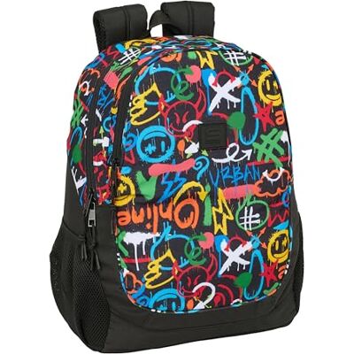 safta GRAFFITI COLORS Schulrucksack für Kinder, ideal für Kinder verschiedener Altersgruppen, bequem und vielseitig, Qualität und Widerstandsfähigkeit, 32 x 16 x 44 cm safta GRAFFITI COLORS Schulrucksack für Kinder, ideal für Kinder verschiedener Altersgruppen, bequem und vielseitig, Qualität und Widerstandsfähigkeit, 32 x 16 x 44 cm