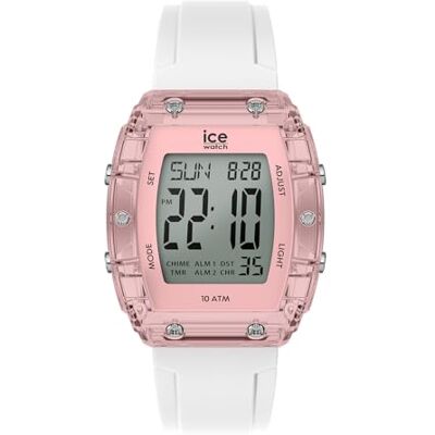 ICE-WATCH Ice Digit boliday White Clear pink Silver Small ICE-WATCH Ice Digit boliday White Clear pink Silver Small