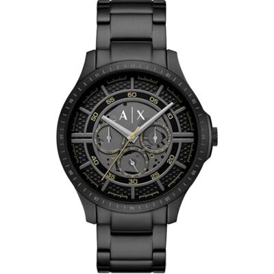 Giorgio Armani Watch for Men, Quarz Multifunktionales Uhrwerk und 46mm Gehäusegröße mit Edelstahlarmband Giorgio Armani Watch for Men, Quarz Multifunktionales Uhrwerk und 46mm Gehäusegröße mit Edelstahlarmband