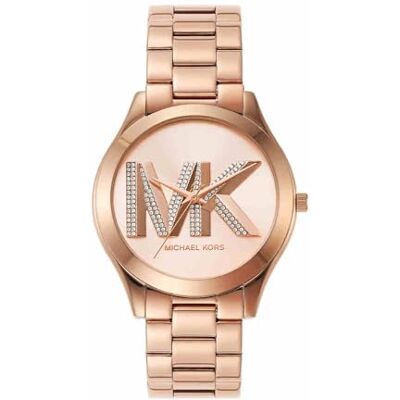 Michael Kors Slim Runway Watch für Damen, 42mm Quarz-Dreizeigerwerk mit Edelstahlarmband Michael Kors Slim Runway Watch für Damen, 42mm Quarz-Dreizeigerwerk mit Edelstahlarmband