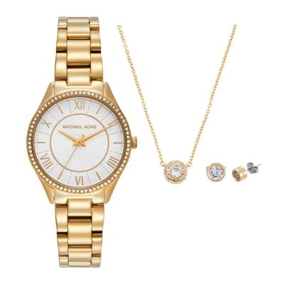 Michael Kors Lauryn Watch for Women, Quartz Three Hand Movement with Stainless Steel or Leather Strap Michael Kors Lauryn Watch for Women, Quartz Three Hand Movement with Stainless Steel or Leather Strap